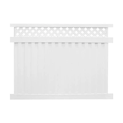 Бела винилна плоча за ограду за приватност